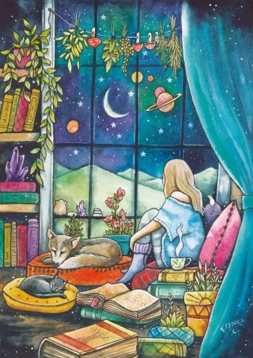 puzzle Magnolia au crépuscule 1000 pièces