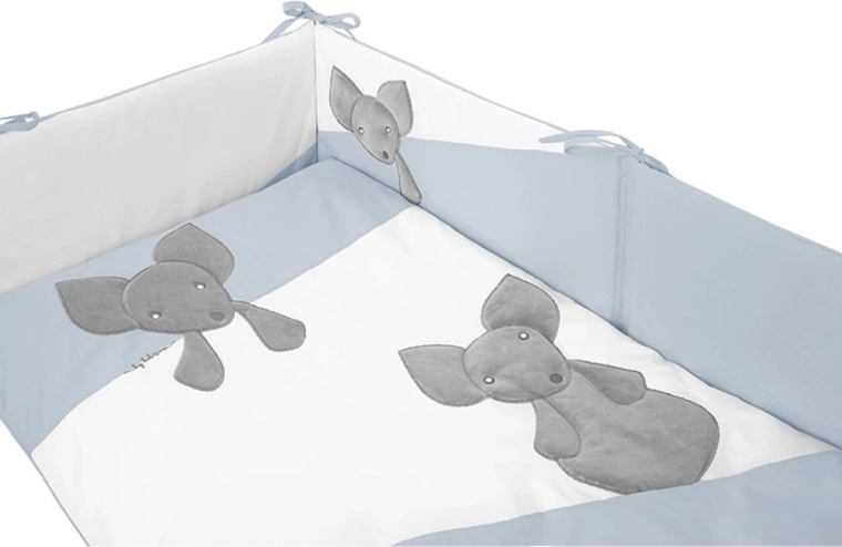 Set complet pour lit bébé en bleu doux