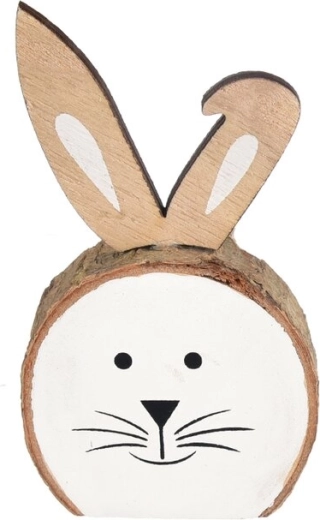 Lapin en bois beige