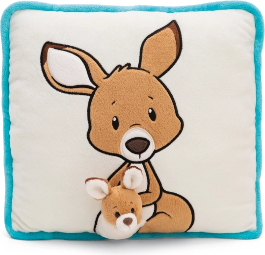 Coussin en peluche NICI kangourou Kelly avec son petit 30 × 30 cm GREEN