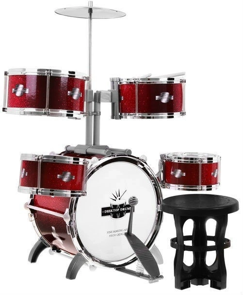Ensemble de batterie pour enfants 5 tambours avec cymbale et tabouret