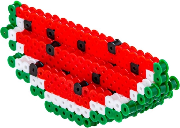 Résultat 3D : tranche de pastèque en perles