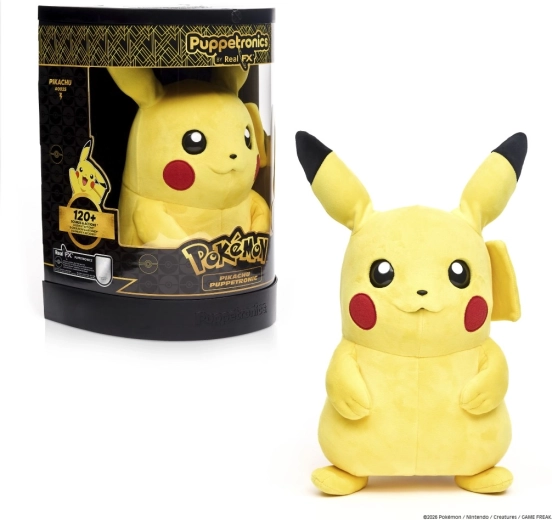 Pokémon Pikachu RealFX Puppetronic – marionnette en peluche interactive