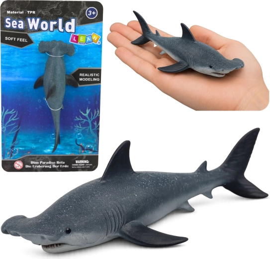 Figurine en caoutchouc de requin-marteau réaliste 17 cm