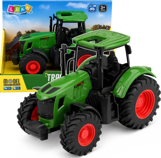 Tracteur agricole 1:24 avec roues en caoutchouc – vert