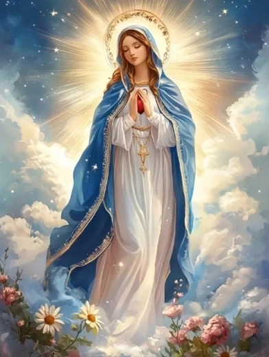 Norimpex peinture diamant Vierge Marie Immaculée au ciel 30 × 40 cm