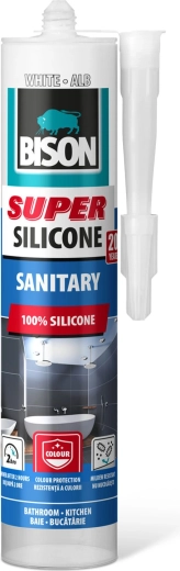 Bison Super silicone sanitaire blanc 280 ml