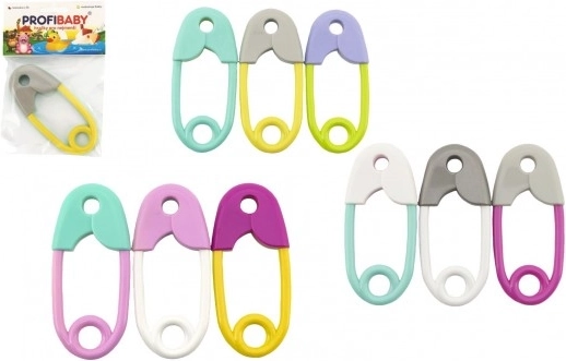 Hochet en forme d’épingle de sûreté – assortiment de couleurs