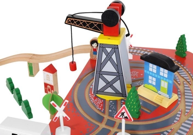 Zone de transbordement avec grue pour un jeu interactif