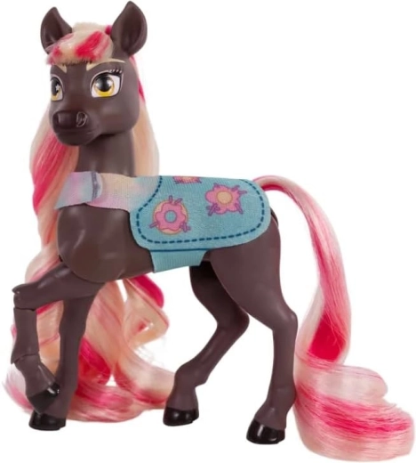 Crinière rose‑blond à coiffer