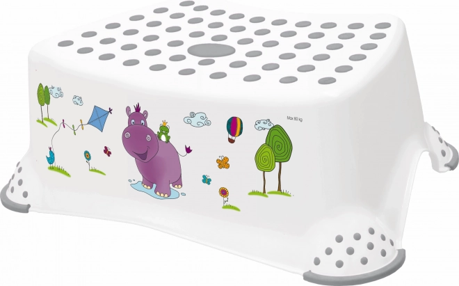 Marchepied enfant pour lavabo et WC Hippo, blanc