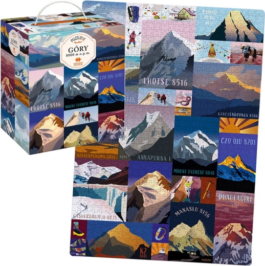 CzuCzu Puzzlove Puzzle Montagnes à 8000 m d'altitude, 1000 pièces