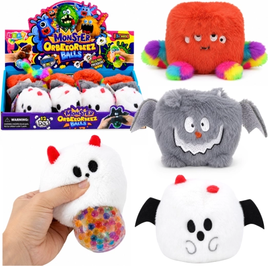 Squishy antistress en peluche carré avec paillettes 8 cm - 1 pièce