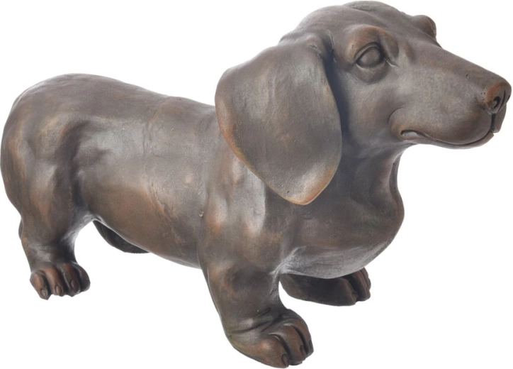 Figurine en céramique Teckel marron 43 cm