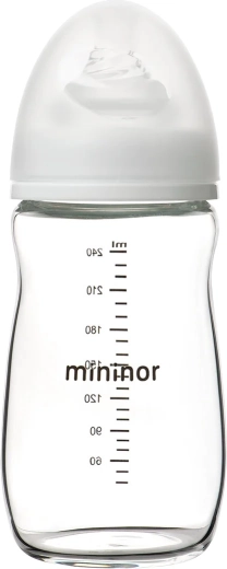 Biberon en verre Mininor 240 ml 3 m+