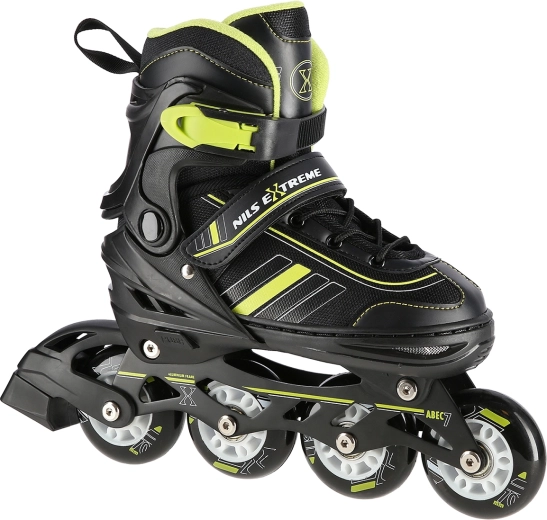 Patins à roulettes 2-en-1 NILS Extreme NH18191 noir-jaune – S (29-33)