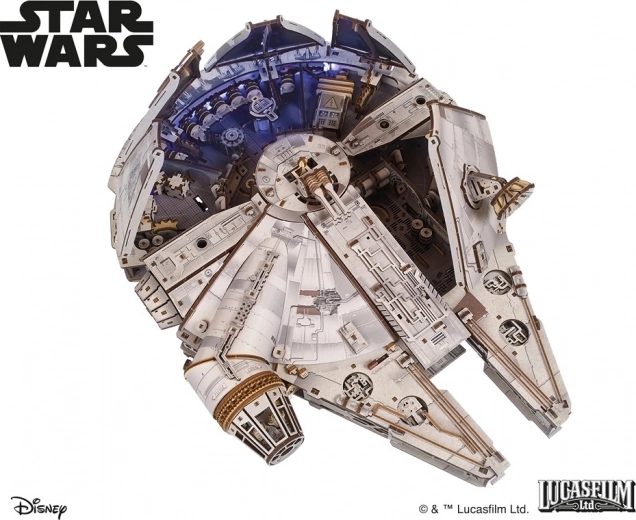 Ugears Puzzle mécanique 3D en bois Star Wars Millennium Falcon