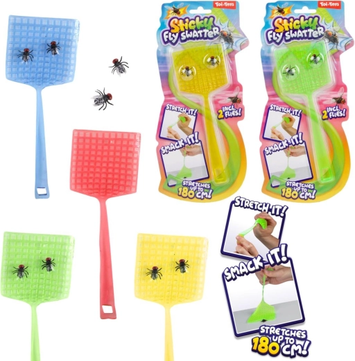 Tapette à mouches extensible et collante avec 2 mouches - 1 pièce