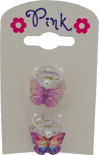 Set de 2 pinces à cheveux papillon