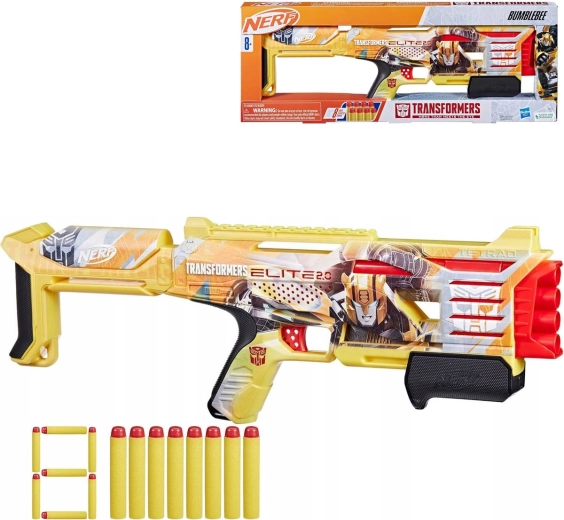 Hasbro Nerf Transformers Bumblebee blaster avec 8 fléchettes Elite