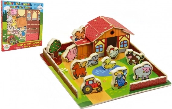 Ferme en bois Mes premiers animaux