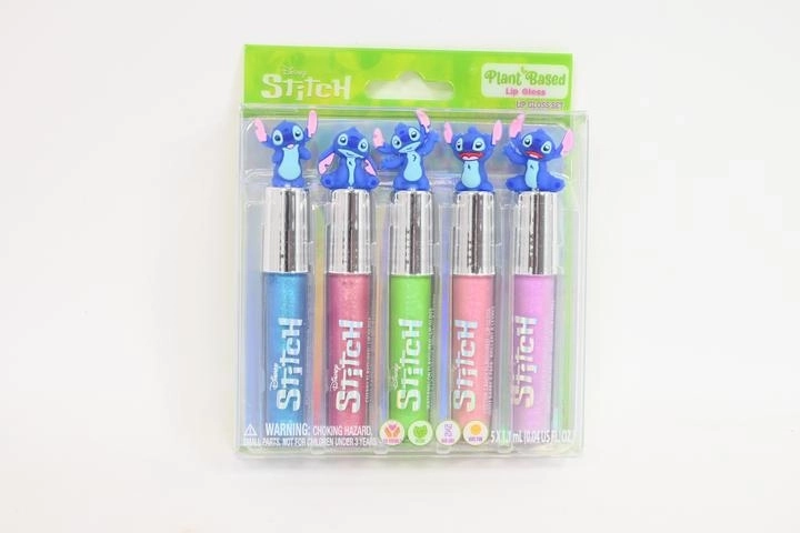 Stitch – lot de 5 baumes à lèvres avec topper