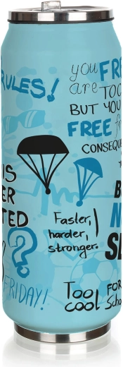 Gourde isotherme canette Be Cool Teenager Boys 430 ml bleu