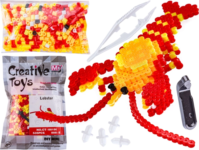 Perles à repasser 3D – gabarit homard (sachet)
