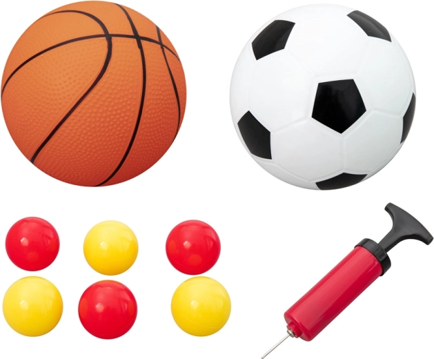 Tout est inclus, y compris la pompe et les ballons