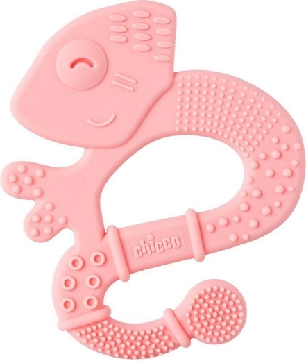 Chicco anneau de dentition en silicone Super Soft Chameleon rose 2m+