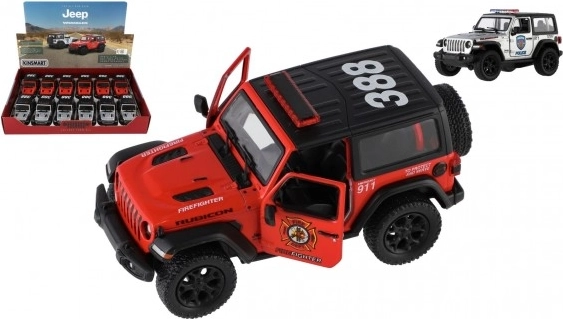 Modèle de voiture Jeep Wrangler Police 2018 à rétrofriction