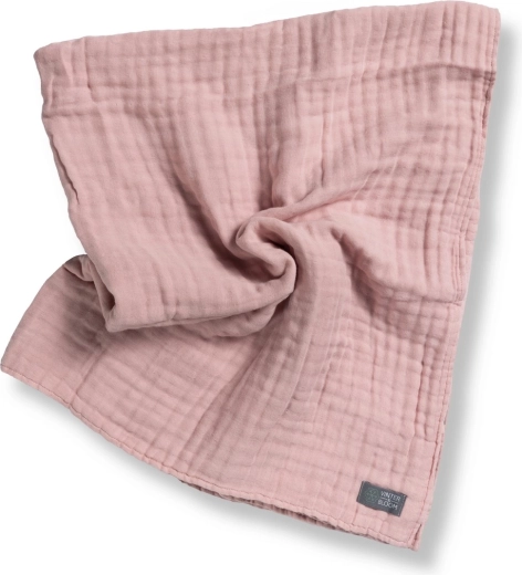 Vinter & Bloom couverture en mousseline biologique à couches silver rose