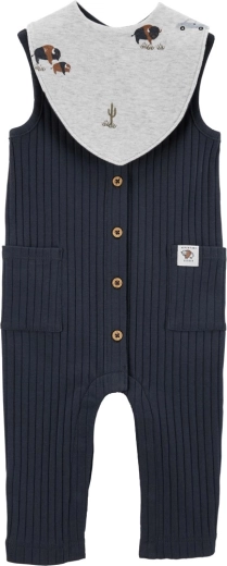 Ensemble Carter's combinaison sans manches et bavoir Navy Buffalo pour garçons