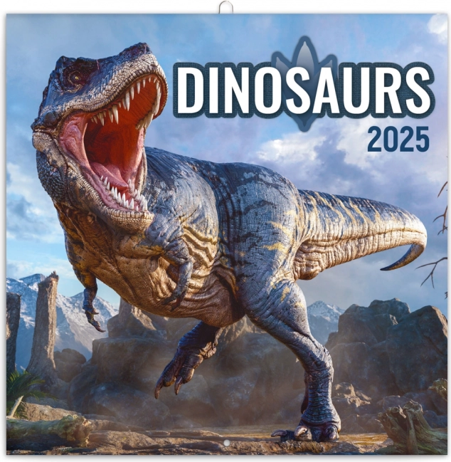Calendrier mémo Dinosaures 2025 30 × 30 cm