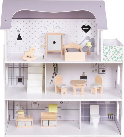10 pièces de mobilier en bois incluses