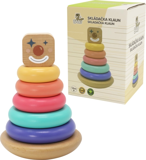 Babu pyramide à empiler de carnaval en bois