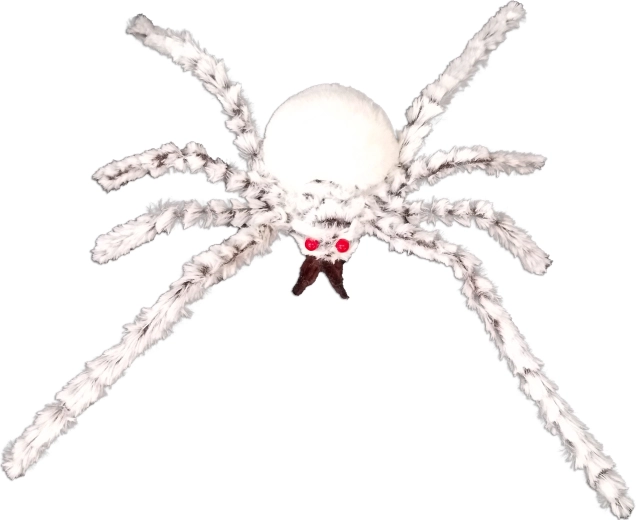 Accessoire de fête araignée blanche de 60 cm