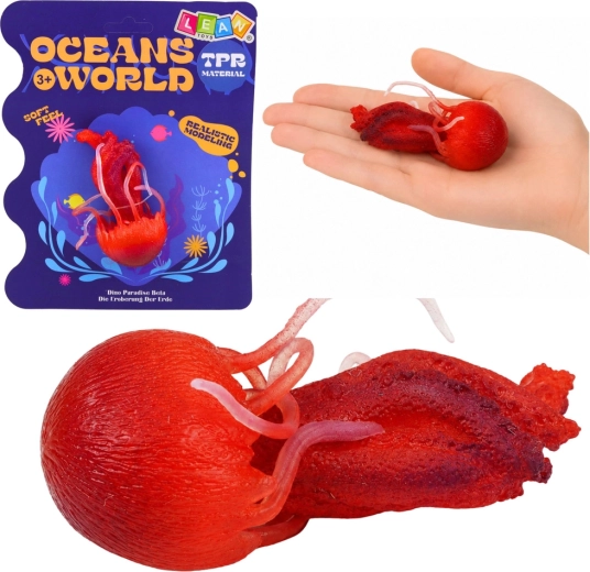 Figurine en caoutchouc de méduse – animal marin réaliste 9 cm