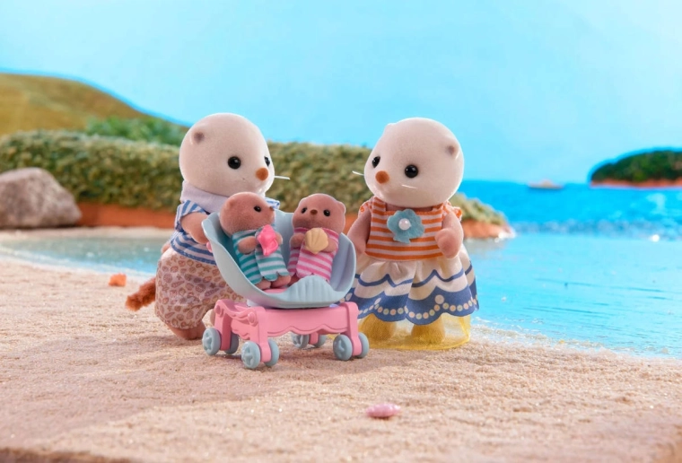 Poussette en forme de coquillage