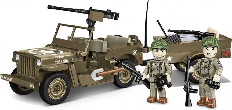 Jeu de construction COBI Jeep WILLYS MB avec remorque 1:35