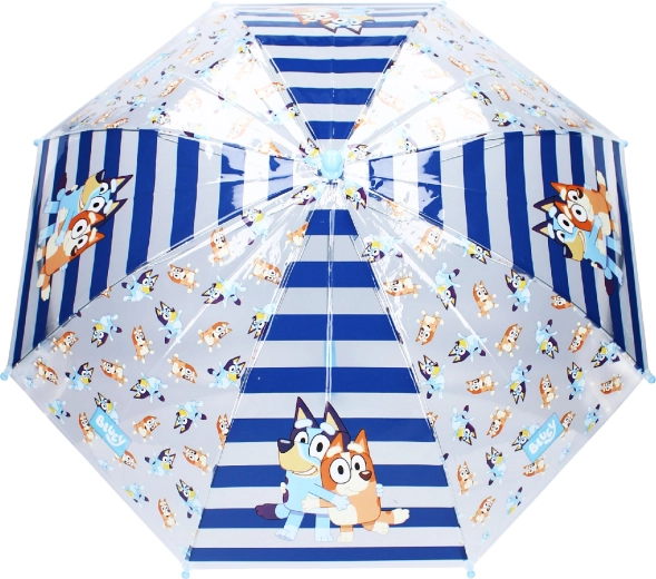 Parapluie enfant transparent Bluey Rainy Days bleu clair