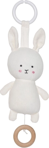 Jabadabado Bunny lapin musical en textile blanc