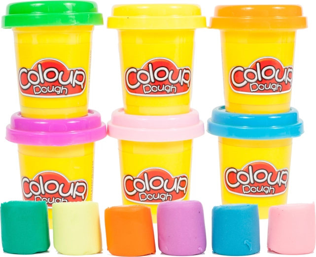 Pâte à modeler en tube, set de 6 couleurs
