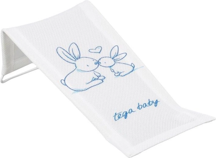 Transat en tissu pour baignoire avec petits lapins, blanc