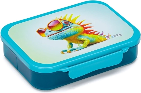 Boîte à goûter avec compartiments Crazy Animals – caméléon