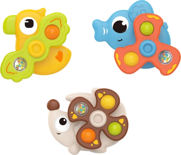 Éléments sensoriels : boutons pop-it et hochet