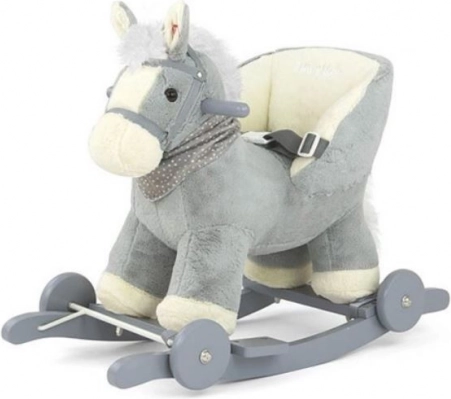 Polly cheval à bascule gris