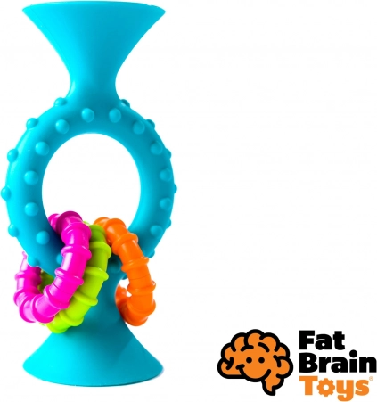 Hochet et anneau de dentition pipSquigz Loops bleu