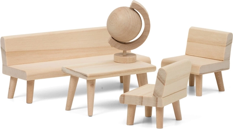 Lundby kit créatif de meubles de salon pour maison de poupées (DIY)
