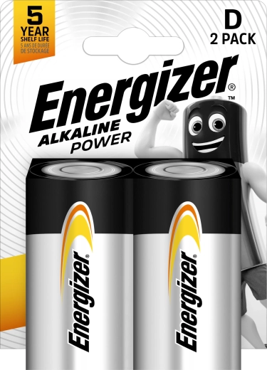 Energizer Alkaline Power D piles alcalines, 2 pcs